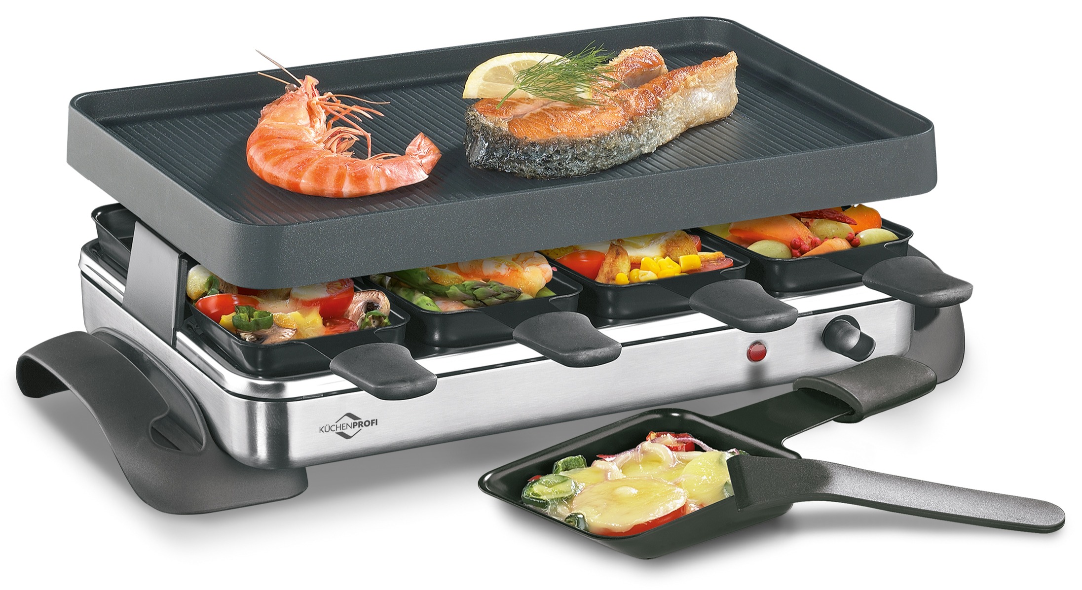 1755010000 Elektický raclette gril 8 osob s neplřilnavým povrchem Kuchenprofi
